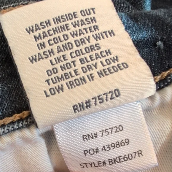 BKE Payton Mid Rise Skinny Universal Fit Dark Blue Wash Denim Jean - Size 28 - Picture 12 of 12